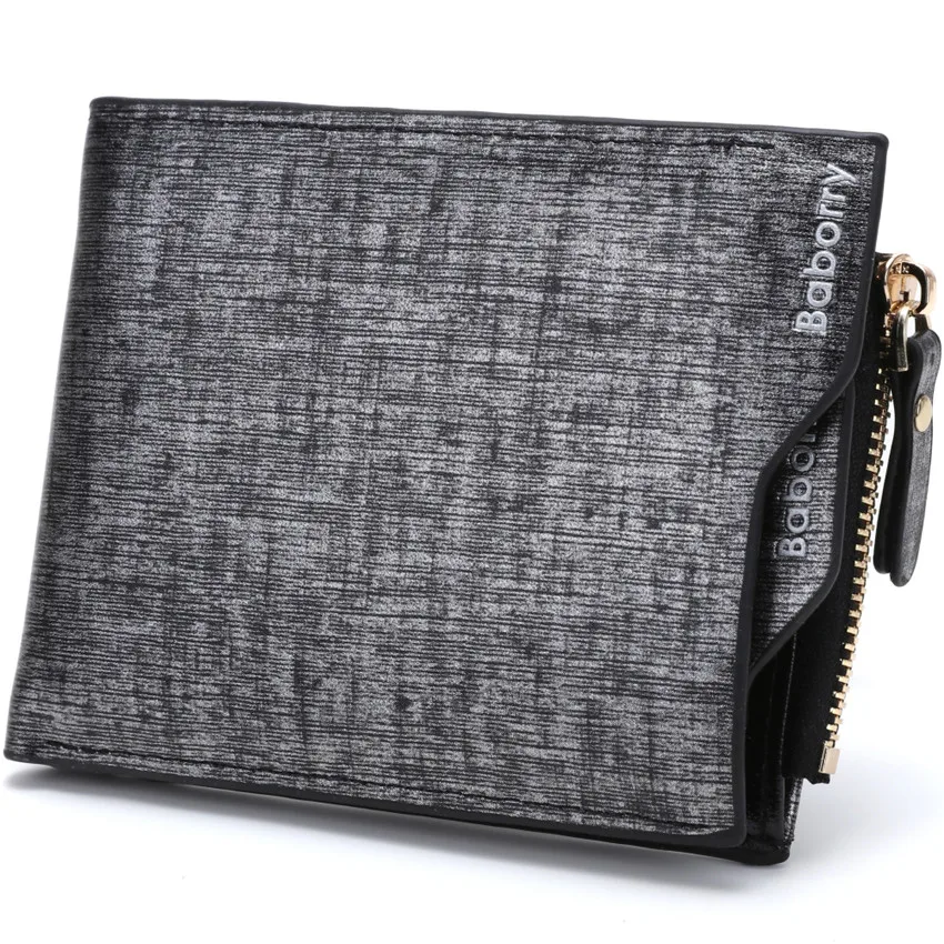 

Модные новые кошельки на молнии для мужчин, Стандартный Бумажник из искусственной кожи, маленькие короткие мужские кредитницы, кошельки с к...