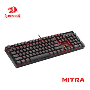 Механическая игровая клавиатура Redragon Mitra K551 USB синий переключатель DIY 104 ключа с подсветкой PC Gamer Русская клавиатура