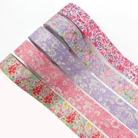 10yardslot 25mm floral printed grosgrain ribbon for wedding party decoration card gift warpping lace ribbons