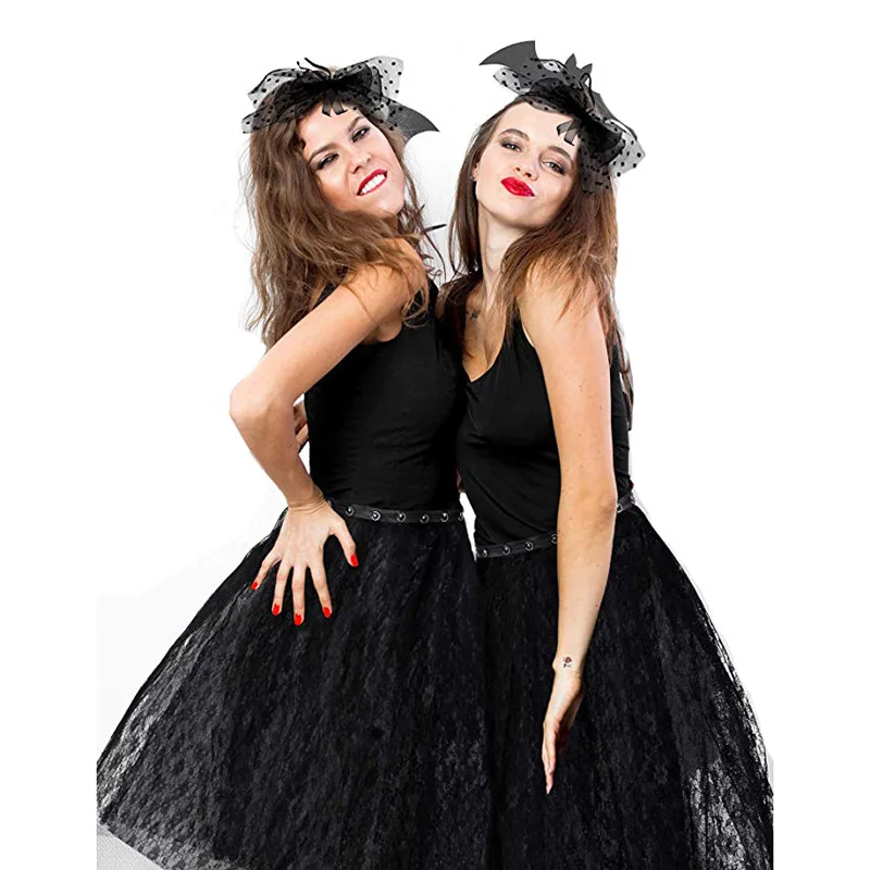 Набор аксессуаров для костюма 80-х черная повязка на голову с бантом Черная