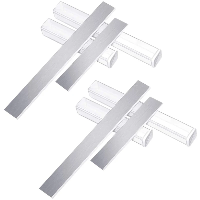 

8-Inch and 4-Inch 4-Piece Carbon Steel Blade Polymer Clay Cutting and Slicing Tool for DIY Craft Modeling and Carving