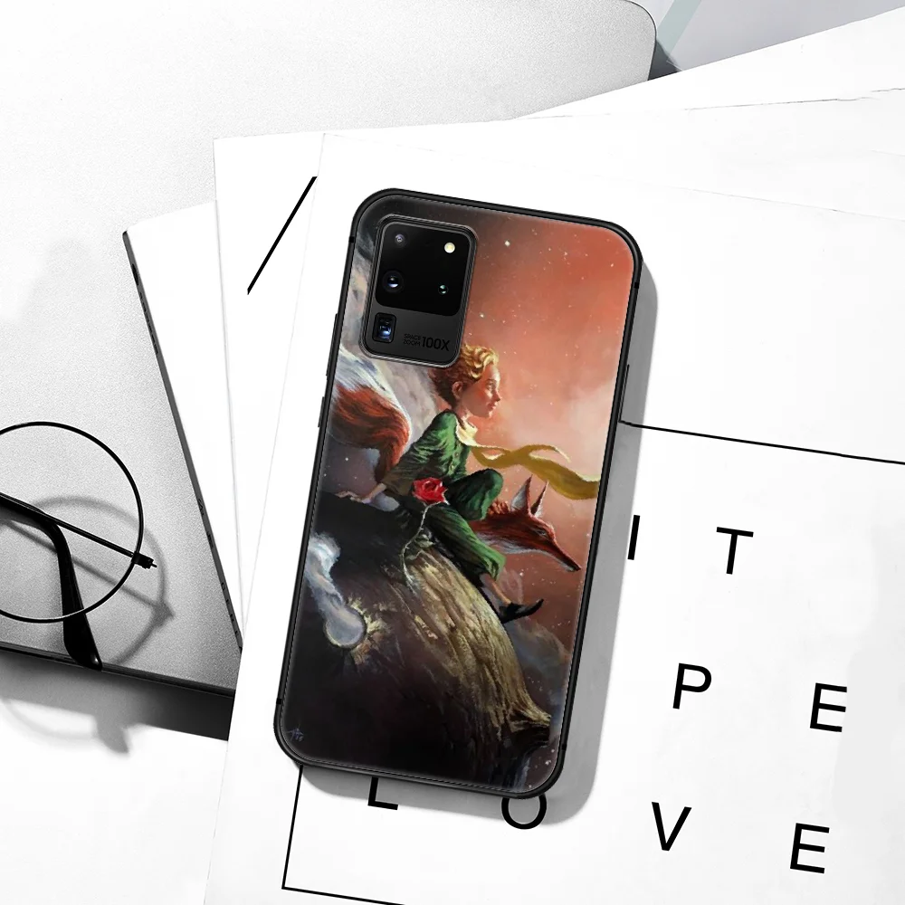 

Le Petit Prince Cute Cartoon Boy Phone Case For Samsung Galaxy S Note 6 7 8 9 10 E 20 UITRA FE 21 Plus Edge black Etui 3D Prime