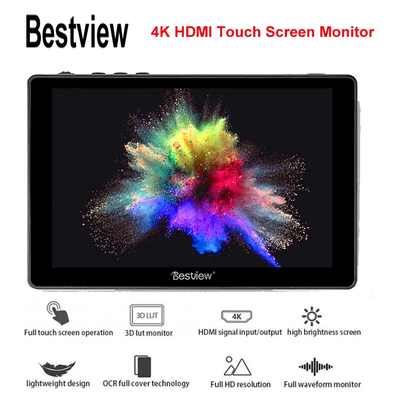 Bestview R7 7" DSLR IPS Монитор камеры с сенсорным экраном 4K HDMI LCD FHD 1920X1200 Дисплей поля для Nikon Sony Canon on.