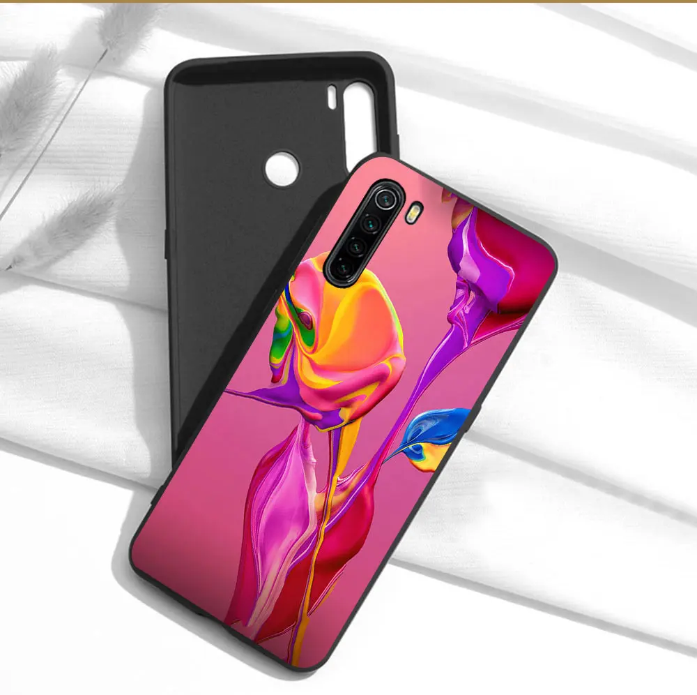 

Fashion color Phone Case for Xiaomi Redmi Note 10 9 8 7 6 9A 8A 8T Pro Mi 10 9 8 9T Pro SE Poco X3 F1 Cover Black Soft Funda