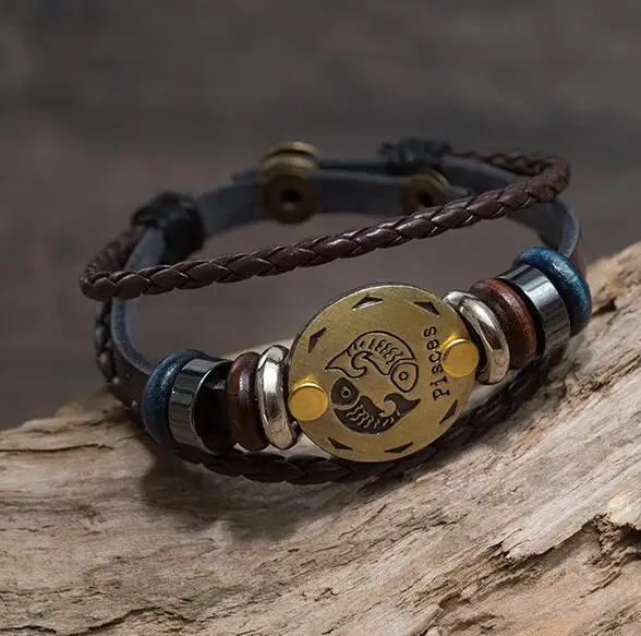 Новая мода 12 ювелирные изделия с созвездиями Козерога Водолей рыбы Овен Телец