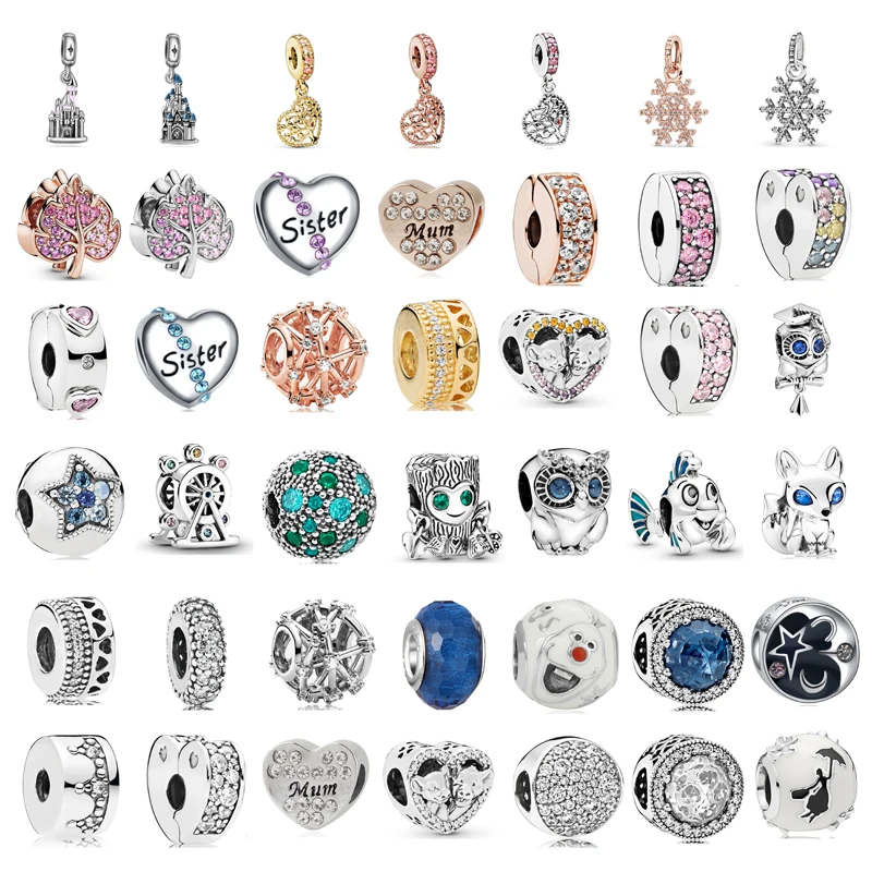 

New fashion personality dancing lightly round beads Pandora sparkling fallen leaves beading suitable for ladies DIY jewelry