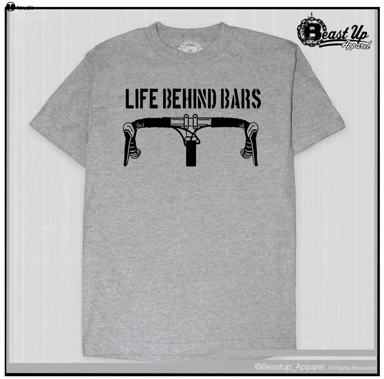 

Funny Clothing Casual Short Sleeve Tshirts Life Behind Bars T Shirt Cyclist Biker Culture Fixie Biker Handle Bars Colors T-Shirt