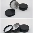 24 шт по 60 гр 2OZ металлический Алюминий круглые жестяные коробки черные пустые, для косметического крема банка горшок чехол с зажимом медной проволоки крышка контейнера для бальзама для губ