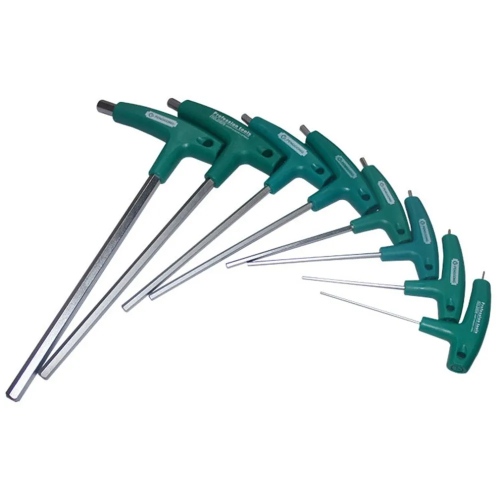 New Arrival T Type Hex Key Allen Wrench Set With Handle Ball For Bike Car Tool Drop Shipping | Спорт и развлечения