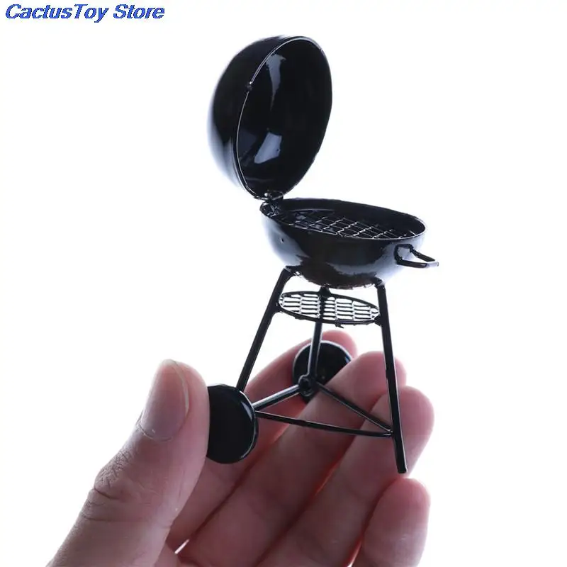 1PC 1:12 Black Metal BBQ Grill Dollhouse Garden Outdoor Miniature | Игрушки и хобби