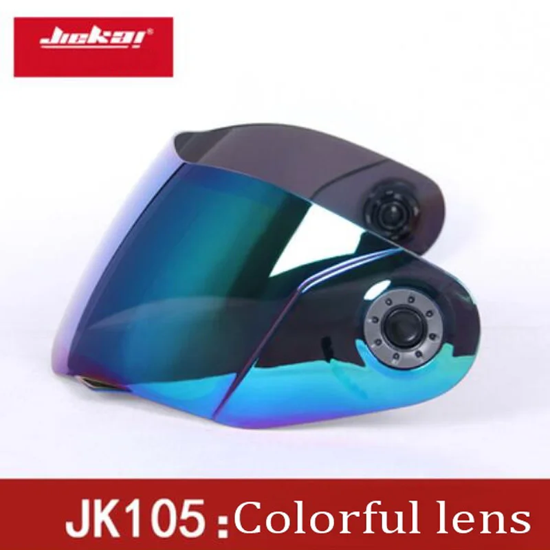 

JIEKAI откидной мотоциклетный шлем объектив JK105 шлемы с открытым лицом козырек Casco солнцезащитный шлем изготовлен из ПК прозрачный черный серебряный цвет яркий цвет
