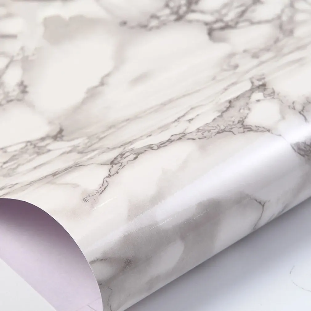 

Self Adhesive Marble Wallpaper Peel And Stick Waterproof Bathroom Kitchen Cabinets Desktop Stickers Home Decor Film
