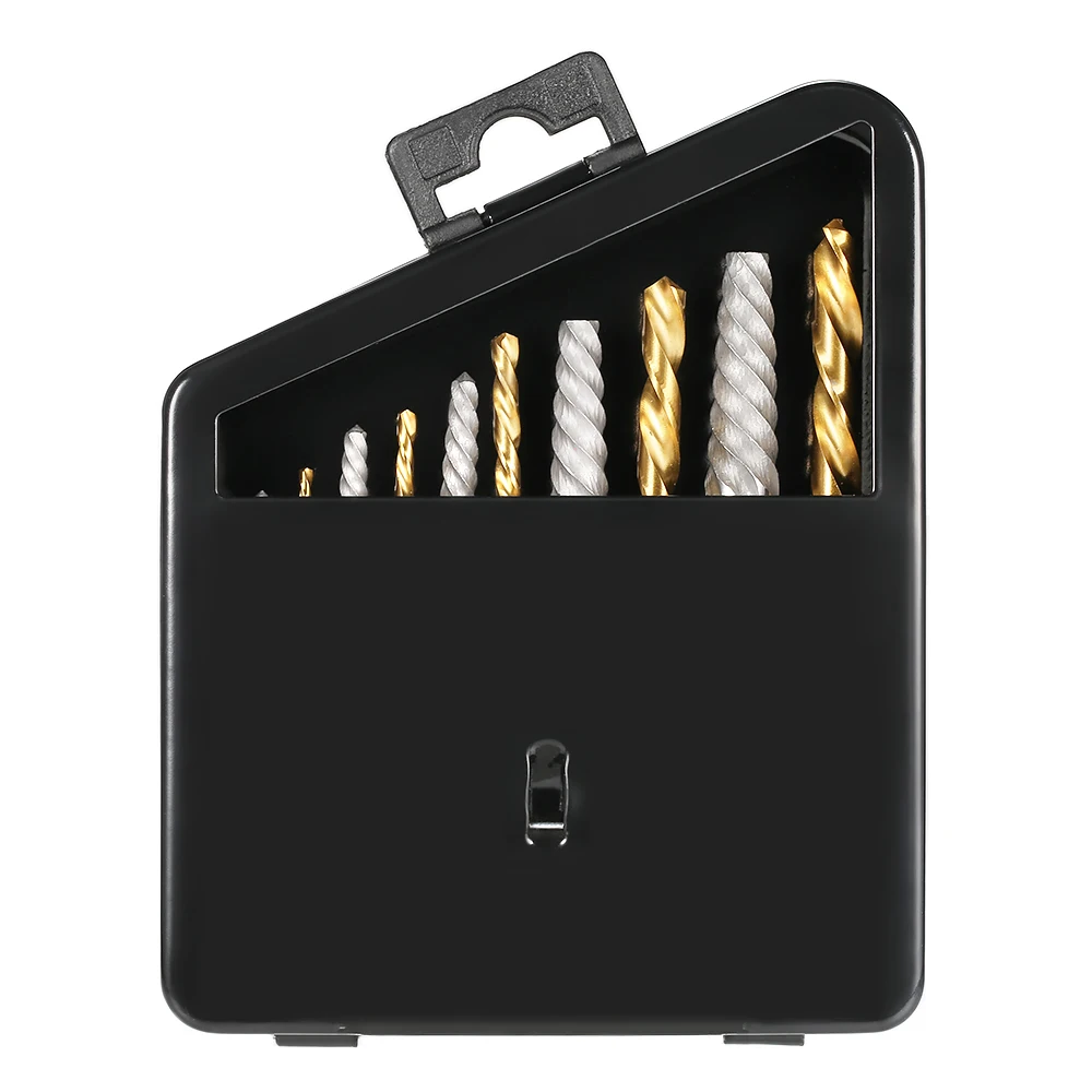 Набор из 10 кобальтовых левосторонних сверл для извлечения сломанных болтов и