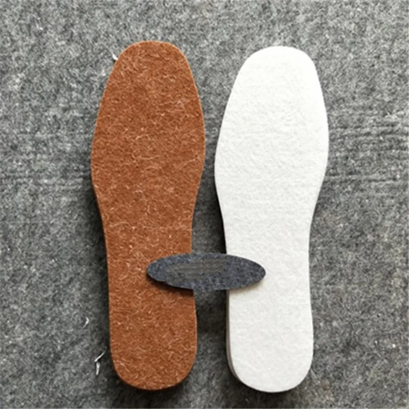 Унисекс ватные подушечки шерстяной войлок 1 пара зимние толстые мягкие теплые