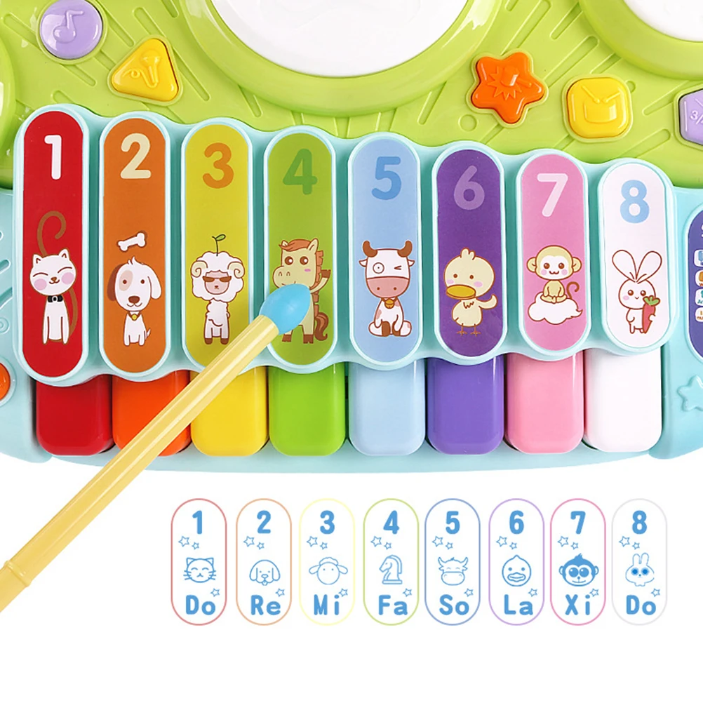 Музыкальная игрушка 3 в 1 детский Ручной Ударный пианино для раннего развития