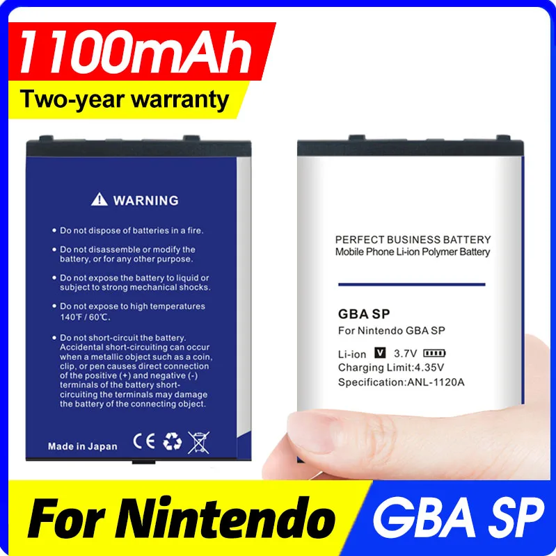 Аккумулятор на 1100 мАч для Nintendo Gameboy Advance GBA SP GBASP|Аккумуляторы мобильных телефонов|