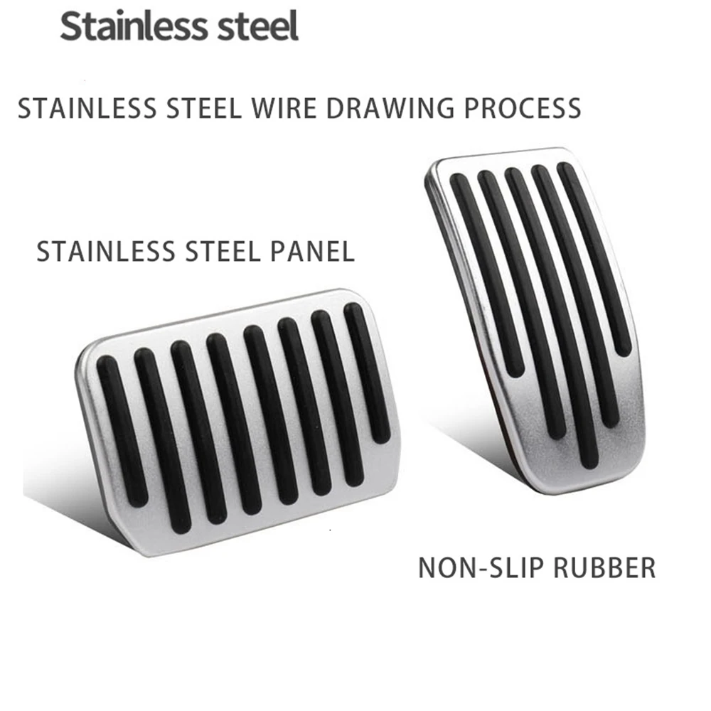 

1 PC 2 PCS 3 PCS Anti-Slip Foot Pedal Pads Auto Aluminum Pedal Covers for Tesla Model 3 Accelerator/ Brake/ Rest Foot Pedal Pads