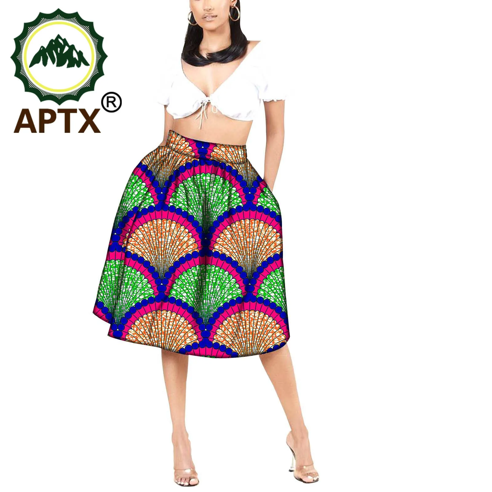 

2021 Summer African Clothing For Women Ankara Style Short Skirt Knee Length Wax Pure Cotton Loungewear Sexy Lady Loungewear Cute