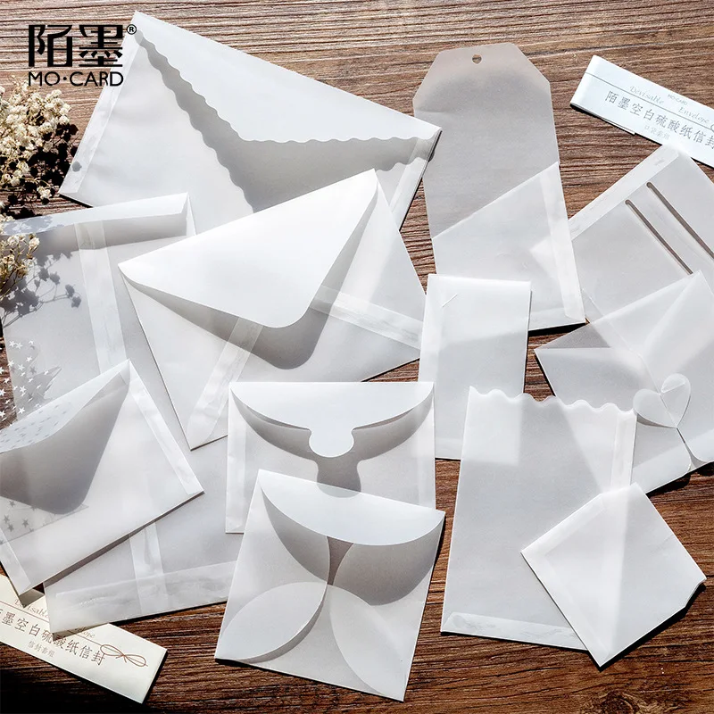 TUNACOCO 6 шт. Конверт Ретро почтовый набор пергамент бумага Прозрачный Подарок