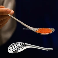 56 holes caviar spoon useful kitchen cooking gadgets colander egg yolk