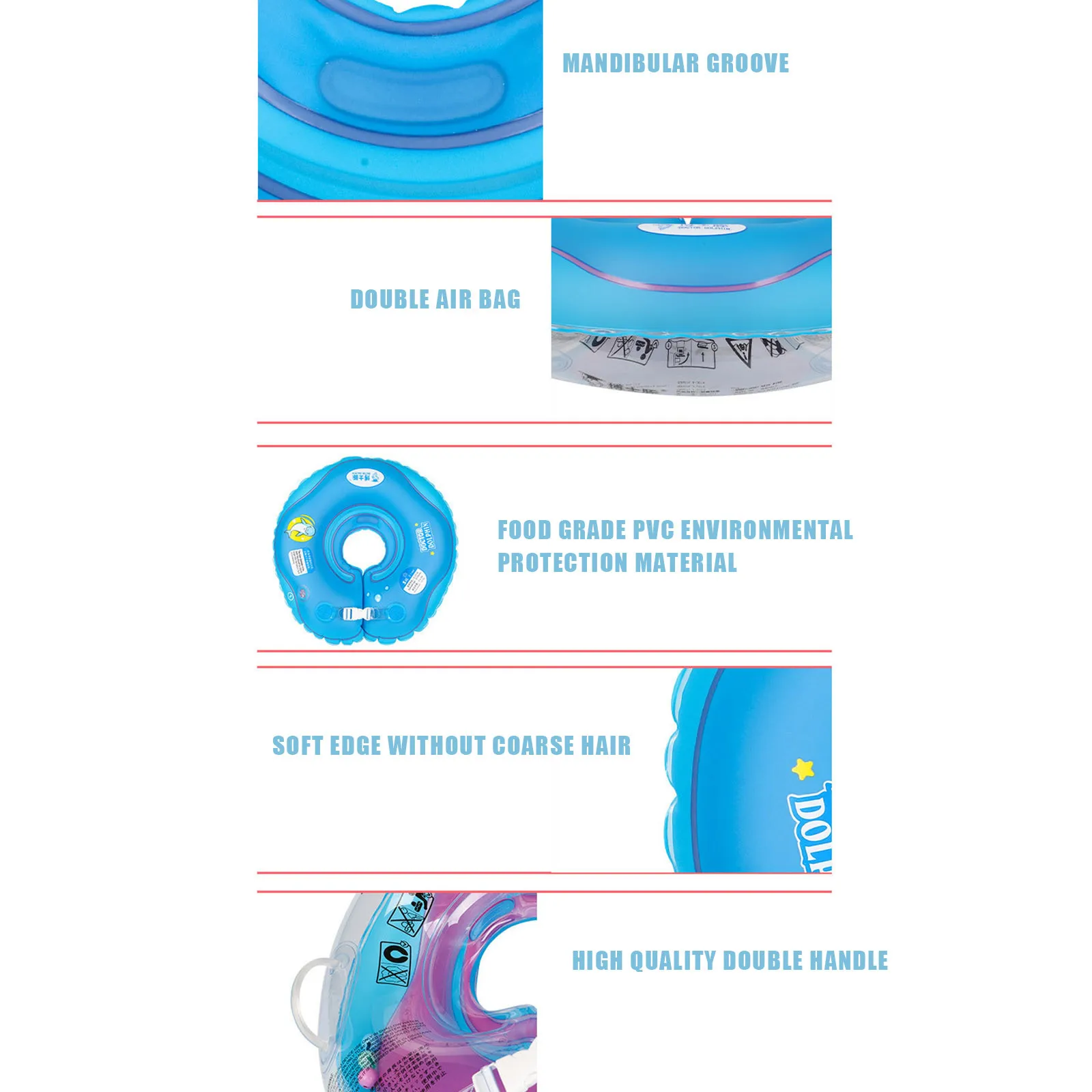 

Swim Ring Baby Swimming Ring Newborn Infant Child Neck Ring Swimming Pool Baby Products Bathing Shower Kids