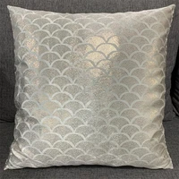 new arrival european shiny gold foil printing fashion sofa pillow case home decorative velvet cushion cover