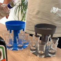6 shot glass dispenser holder caddy liquor beer wine rack portable party gifts bar accessory drinking games glass dispenser