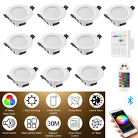 10x rgb warm cool white 3in1 led ceiling lamp panel down light wifibluetooth mesh wall touchappvoice controller timer dimmer