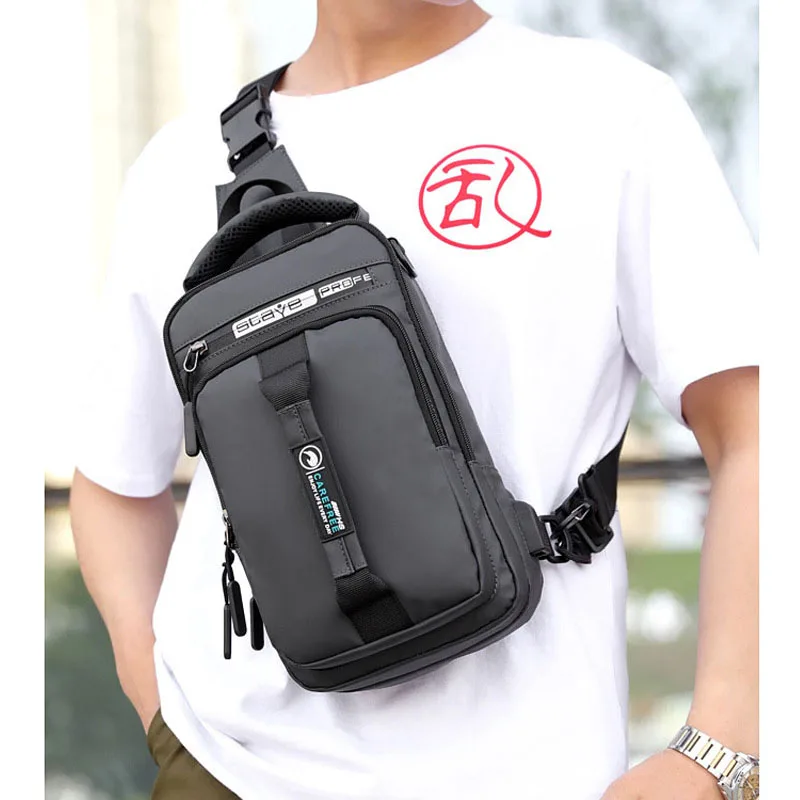 New Multifunction Chest Bag Men Crossbody Back Pack Sling Double Nylon Male Waterproof Short Trip Messenger XA53C |