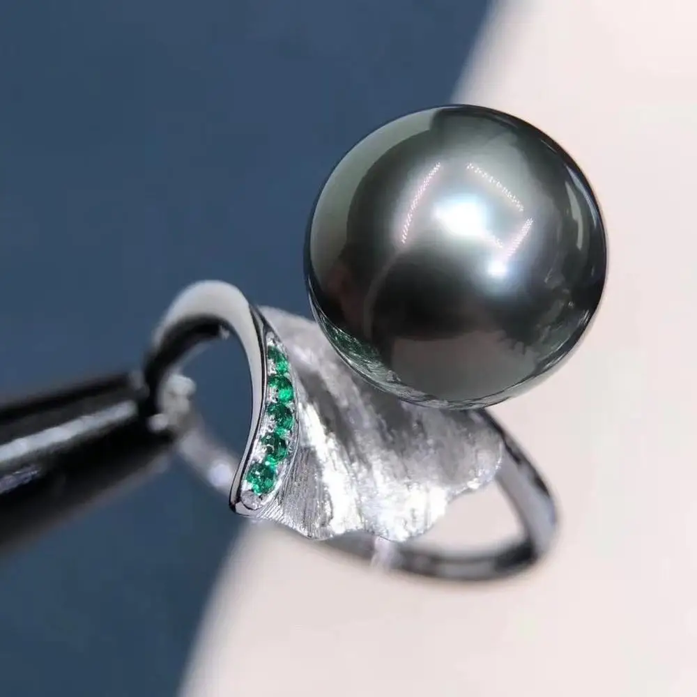 

Кольцо женское из 18-каратного золота, с круглым жемчугом, 11-12 мм