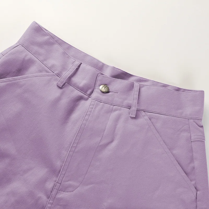 

Fanco 2020 New Casual High Waist Cargo Pants Women Sweatpants Fashion Vintage Solid Color Streetwear Purple Joggers Trousers