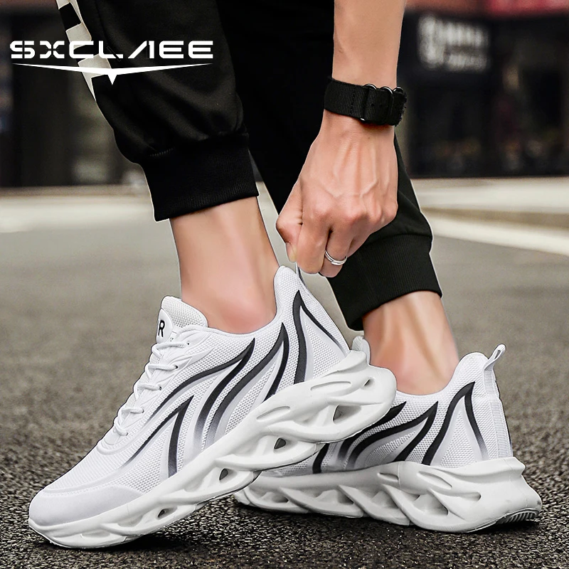 

Sxclaee Men's Casual Sports Shoes Comfortable Breathable Light Men Shoes Outdoor Non-slip Wear-resistant Sneakers Big Size 46