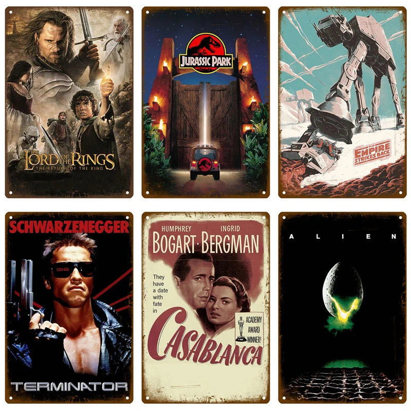 Задний плакат для кинотеатра металлическая табличка кухни аксессуары