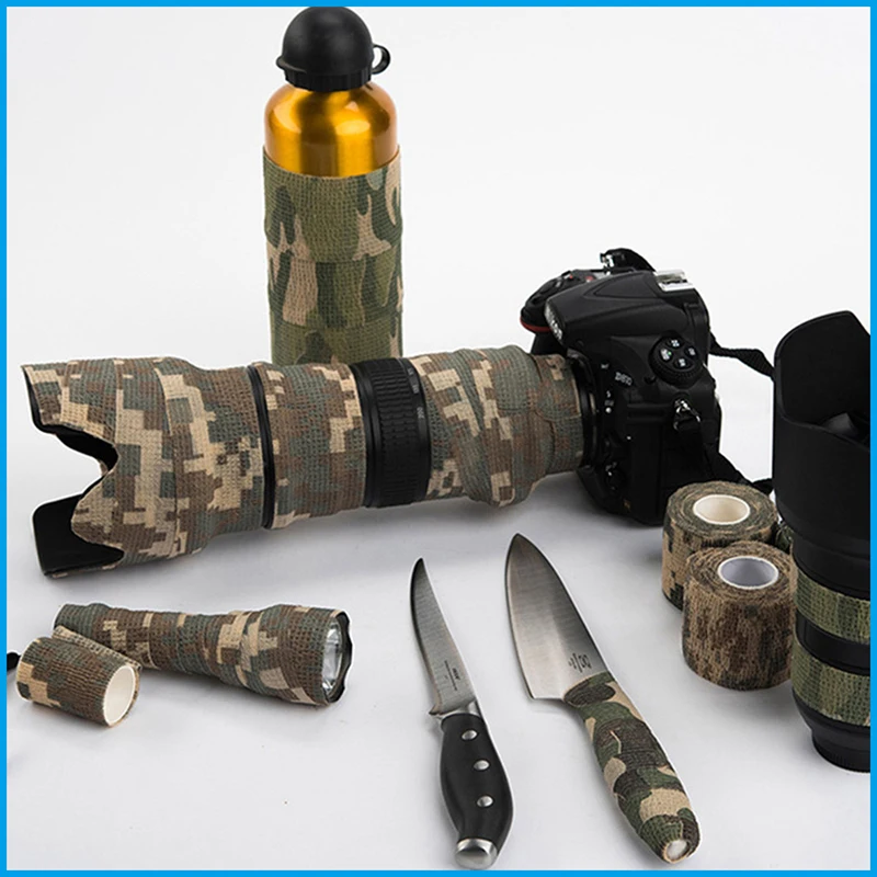Эластичная лента армейская клейкая наружная охотничья камуфляжная невидимая