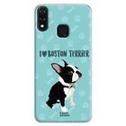 FunnyTechСиний фон Vsmart Joy 1 Plus l домашний питомец I love boston terrier