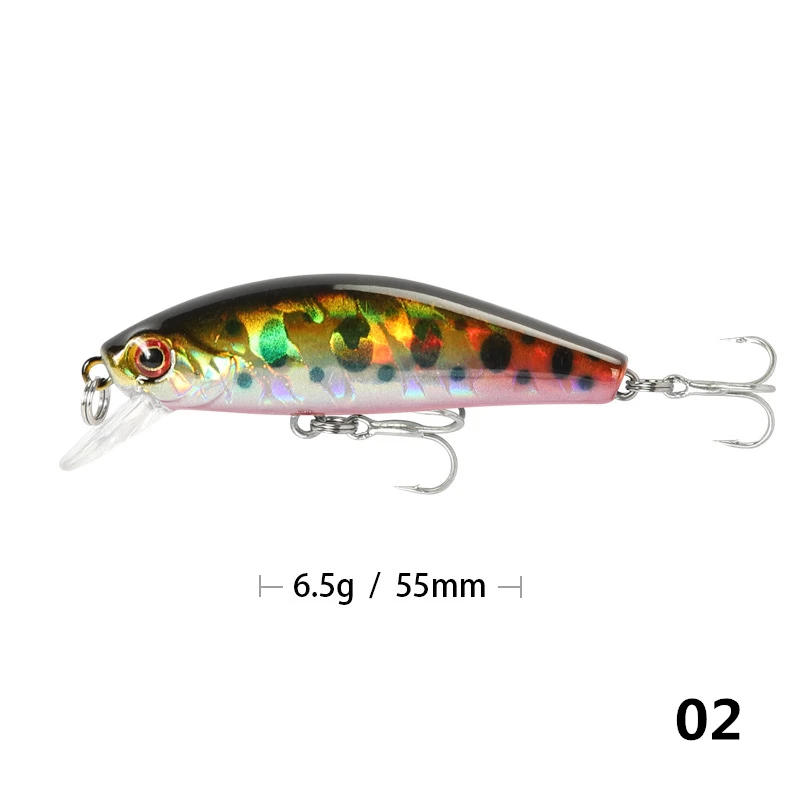 

1Pcs 6.3g5.5cm Trembling and Sinking Little Mino Fishing Lures Sinking Jerkbait VIB Wobblers Deep Dive Sea Ocean Artificial Bait