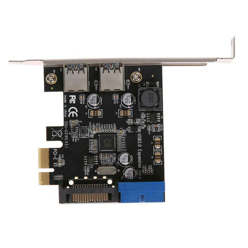 USB 3 0 PCI-E адаптер расширения 2 порта USB3.0 Hub внутренний 20-контактный разъем Для PCIE PCI
