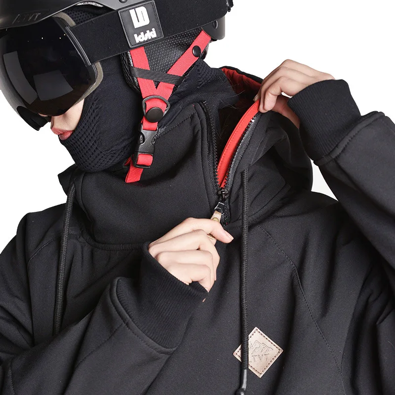 Зимняя Лыжная куртка унисекс с капюшоном водонепроницаемая для катания на лыжах