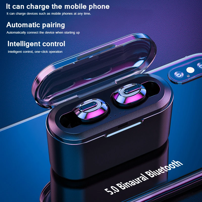 Беспроводные наушники стерео bluetooth наушники T2 TWS Bass Surround auriculares bluetooth inalambrico 2200 мАч музыка fone de ouvido