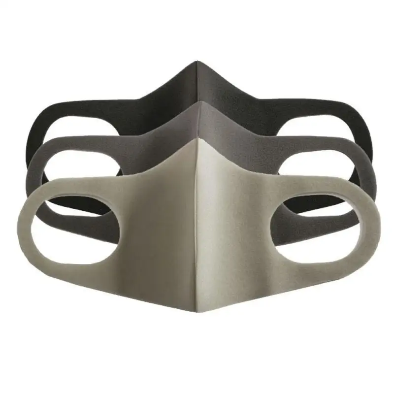 1 шт. черная маска для рта Kpop дышащая унисекс лица с губкой многоразовая защита от