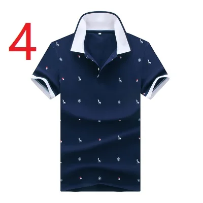 

2020 summer explosion models men's fashion fashion print pattern lapel Polo shirt men's short-sleeved t-shirt