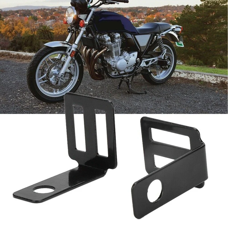 

2 Pcs Universal Motorcycle Turn Signal Light Bracket Lamp Holder-Black