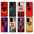 Черный чехол из ТПУ для Samsung galaxy S20 S20 PLUSS20 ultraS20 + S20FE, задняя крышка с флагом Албании