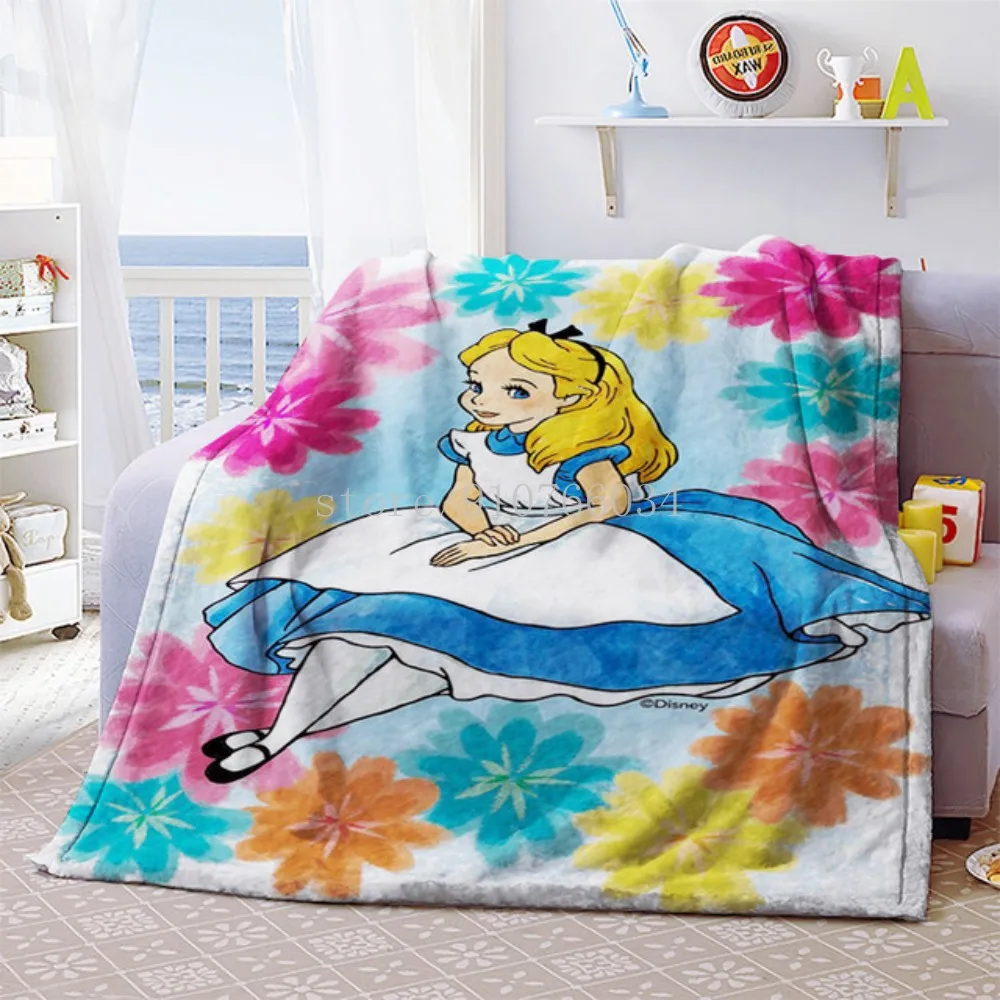 ????? ディズニーアリスでワンダーランド毛布アニメフィギュア漫画製品アクセサリーカスタマイズスロー暖かいガールズベビーキッズギフト