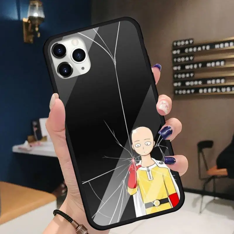 

Anime One Punch Man Phone Case for iPhone 11 12 pro XS MAX 8 7 6 6S Plus X 5S SE 2020 XR mini Funda