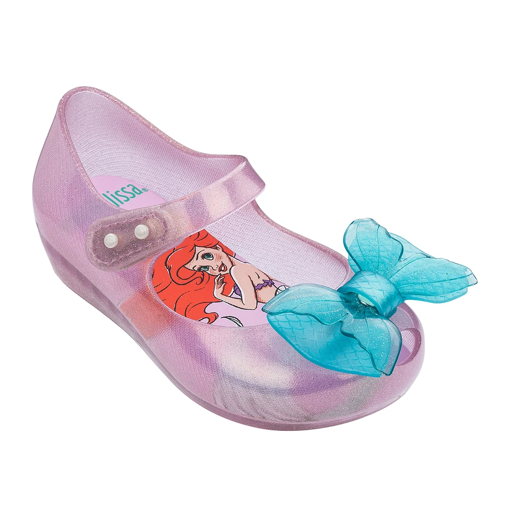 Новые мини Melissa прозрачные сандалии для девочек, прозрачные сандалии русалки, детская обувь принцессы, нескользящая обувь melissa - Цвет: Pink