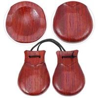 1pc castanet plaything early musical preschool teaching tool for kids dark red
