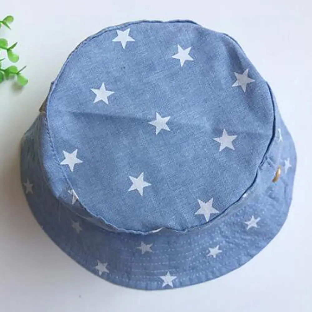 1pc Baby Sun Hat Boys Girls Bucket Soft Infant Summer Sunscreen Caps Fisherman Cotton Denim Travel Outdoor UV Protection | Детская
