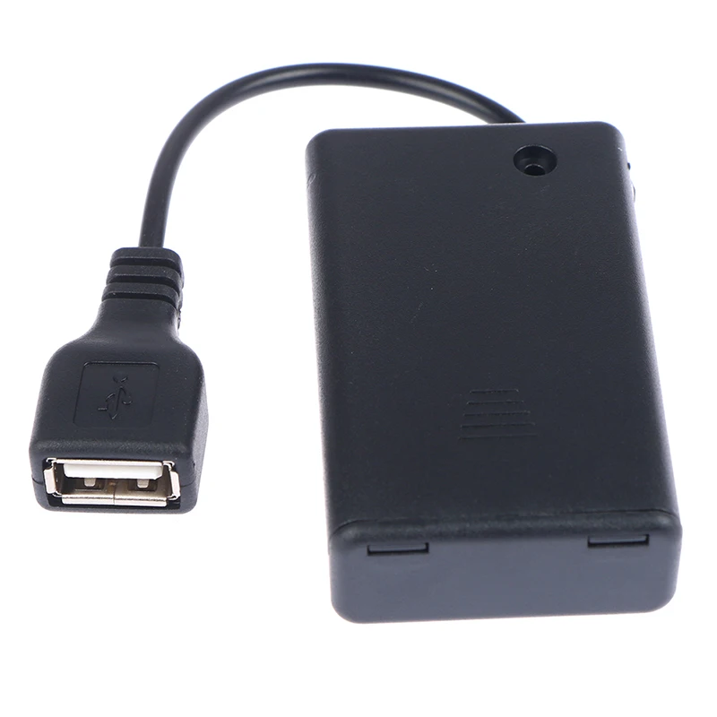 

1PC 3*AAA Battery Box With USB Port For Building Block Led Light Kit With Switch Battery USB Power Supply Battery Box