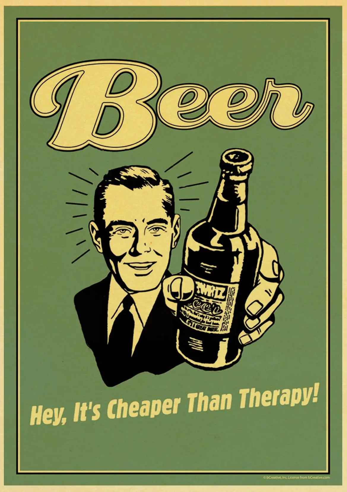 

Retro Kraft Paper Poster Astronaut Beer Poster Art Prints Wall Decoration Painting for Bar &pub Wall Pictures Poster Modern